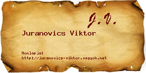 Juranovics Viktor névjegykártya