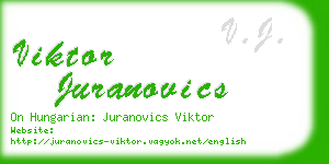 viktor juranovics business card